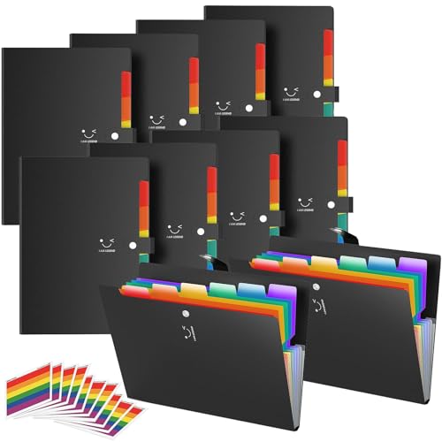 ABC life 10 Stücke Fächermappe A4, 7 Taschen Dokumentenmappe A4 Erweiterbar Tragbar Aktenordner A4 Faechermappe A4 fächermappe din A4 Büro Schulordner Dokumente a4 Ordner Organisato mit Druckknopf ABC life 10 Stücke Fächermappe A4, 7 Taschen Dokumentenmappe A4 Erweiterbar Tragbar Aktenordner A4 Faechermappe A4 fächermappe din A4 Büro Schulordner Dokumente a4 Ordner Organisato mit Druckknopf von ABC life