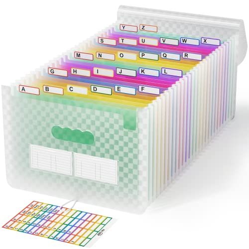 ABC life Dokumentenmappe A4 mit Gittermuster,26Fächermappe Datei Organizer,Regenbogen Akkordeon Erweiterbar Ordnungsmappe, Grosse Kapazität Dokumententasche,A4 Ordner Tragbar Sortiermappe Schule(Grün) ABC life Dokumentenmappe A4 mit Gittermuster,26Fächermappe Datei Organizer,Regenbogen Akkordeon Erweiterbar Ordnungsmappe, Grosse Kapazität Dokumententasche,A4 Ordner Tragbar Sortiermappe Schule(Grün) von ABC life