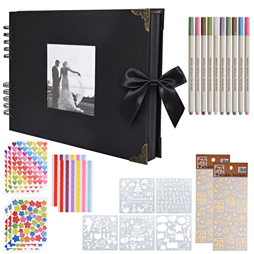 ABEEHA Fotoalbum zum Selbstgestalten Schwarz aus Karton für ca. 80 bis 320 Bilder Kleben – Fotobuch DYI - Geburtstag, Hochzeit, Muttertag, Valentinstag, First, 29.5X21.0X3.4 ABEEHA Fotoalbum zum Selbstgestalten Schwarz aus Karton für ca. 80 bis 320 Bilder Kleben – Fotobuch DYI - Geburtstag, Hochzeit, Muttertag, Valentinstag, First, 29.5X21.0X3.4 von ABEEHA
