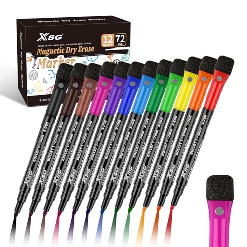 ABEIER Whiteboard Marker, schwamm Whiteboard stifte,Boardmarker mit Schwamm Magnete, Dry Erase Marker Trocken Abwischbar, Rundspitze 1-2mm, Perfekt für Zuhause Schule Büro72er Pack ABEIER Whiteboard Marker, schwamm Whiteboard stifte,Boardmarker mit Schwamm Magnete, Dry Erase Marker Trocken Abwischbar, Rundspitze 1-2mm, Perfekt für Zuhause Schule Büro72er Pack von ABEIER