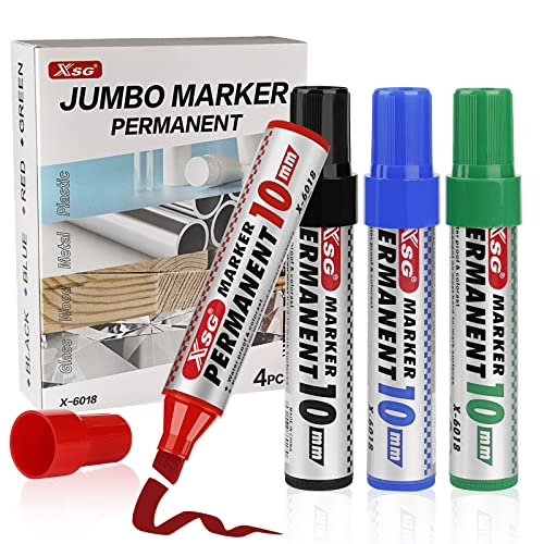 Permanent Marker Stifte, Basic Colours Wasserfester Stift,Keil-Spitze Fette Stiftspitze 3-10mm Permanent Marker für Kunststoff, Stein, Holz, Metall Glas Kritzeln,schnell-trocknend Permanent Marker Stifte, Basic Colours Wasserfester Stift,Keil-Spitze Fette Stiftspitze 3-10mm Permanent Marker für Kunststoff, Stein, Holz, Metall Glas Kritzeln,schnell-trocknend von ABEIER