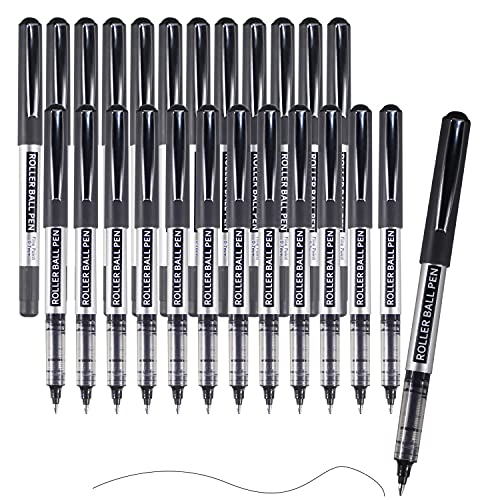 ABEIER Schwarzer Kugelschreiber,25 Stücke Tintenroller Stifte, 0,7 mm Spitze Gelstifte Gelschreiber für Schulsachen Bürobedarf Studenten ABEIER Schwarzer Kugelschreiber,25 Stücke Tintenroller Stifte, 0,7 mm Spitze Gelstifte Gelschreiber für Schulsachen Bürobedarf Studenten von ABEIER