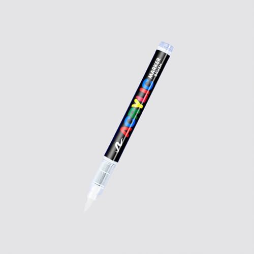 ABERE Quick-Dry Permanent Marker - White Acrylic Pen, 2.0 mm Thread Width, Waterproof, Ideal for Stone, Wood, Glass, Ceramic, Canvas, Tires, and Textiles (1 Piece) von ABERE