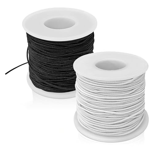 Elastic Cord for Bracelets, 2 Rolls 1mm Nylon String, Stretchy Beading Thread for Jewelry Making, Crafts, Sewing Elastic Cord for Bracelets, 2 Rolls 1mm Nylon String, Stretchy Beading Thread for Jewelry Making, Crafts, Sewing von ABERE