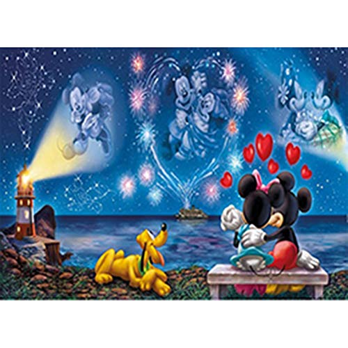 ABEUTY Diamond Painting Kits Full Drill, Mickey Mouse Feuerwerk Hund Tier 5D Diamond Art DIY Kreuzstich Mosaik (Feuerwerk) von ABEUTY