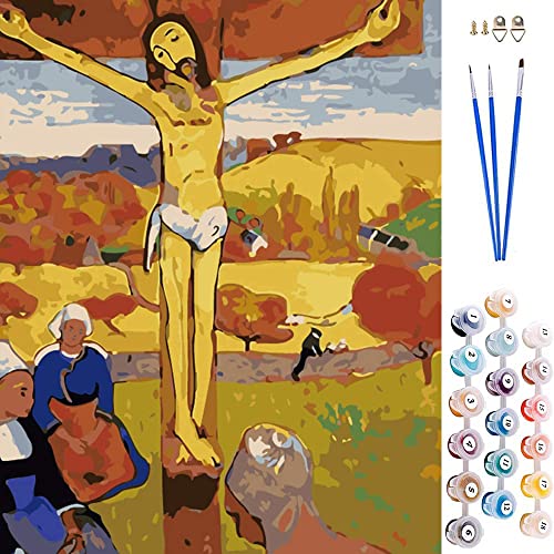 ABEUTY Malen nach Zahlen Jesus Kreuz Charakter, DIY Ölgemälde auf Leinwand Gemälde 40x50cm Wandkunst von ABEUTY