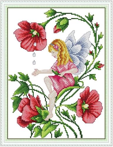 ABEUTY 14ct Kreuzstich Set Vorgedruckt oder Nicht, Schmetterling Fee DIY Stickerei Set Erwachsene Anfänger Kinder Gestempelt oder Ungestempelt ABEUTY 14ct Kreuzstich Set Vorgedruckt oder Nicht, Schmetterling Fee DIY Stickerei Set Erwachsene Anfänger Kinder Gestempelt oder Ungestempelt von ABEUTY
