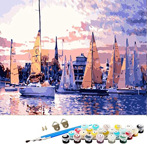 ABEUTY Wandkunst Strand Segelboot Seeblick Malen nach Zahlen, DIY Ölgemälde auf Leinwand Gemälde 40x50cm ABEUTY Wandkunst Strand Segelboot Seeblick Malen nach Zahlen, DIY Ölgemälde auf Leinwand Gemälde 40x50cm von ABEUTY