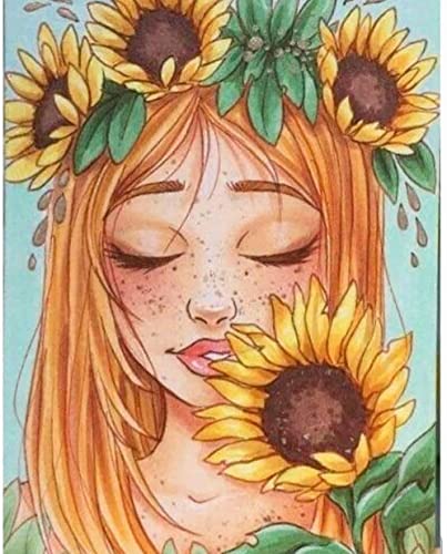Diamond Painting Full Set, ABEUTY DIY 5D Diamant Painting Sonnenblume Mädchen Pflanze Diamant Malerei Malen nach Zahlen Kreuzstich Crystal Diamond Art Kits Diamond Painting Full Set, ABEUTY DIY 5D Diamant Painting Sonnenblume Mädchen Pflanze Diamant Malerei Malen nach Zahlen Kreuzstich Crystal Diamond Art Kits von ABEUTY
