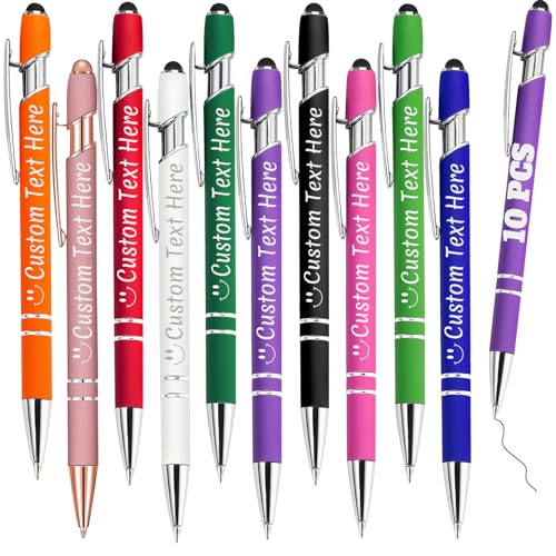 Personalisierte Stifte Bulk 10 mit Namen Benutzerdefinierte Kugelschreiber mit Stylus-Spitze Benutzerdefinierte Kostenlose Gravur Stifte Geschenke für Jahrestag,Geburtstag oder Graduierung,Assortiert Personalisierte Stifte Bulk 10 mit Namen Benutzerdefinierte Kugelschreiber mit Stylus-Spitze Benutzerdefinierte Kostenlose Gravur Stifte Geschenke für Jahrestag,Geburtstag oder Graduierung,Assortiert von ABIsedrin
