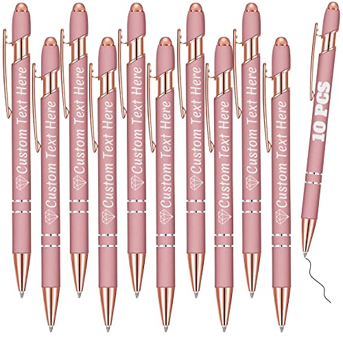 Personalisierte Stifte Bulk 10 mit Namen Benutzerdefinierte Kugelschreiber mit Stylus-Spitze Benutzerdefinierte Kostenlose Gravur Stifte Geschenke für Jahrestag,Geburtstag oder Graduierung,Gold Rose Personalisierte Stifte Bulk 10 mit Namen Benutzerdefinierte Kugelschreiber mit Stylus-Spitze Benutzerdefinierte Kostenlose Gravur Stifte Geschenke für Jahrestag,Geburtstag oder Graduierung,Gold Rose von ABIsedrin