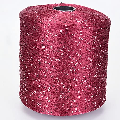 Summer Ice Silk Glitter Garn Pailletten Garn Handhäkelgarn Stricken Kleidung Nadelarbeit, 09 von ABKDCO