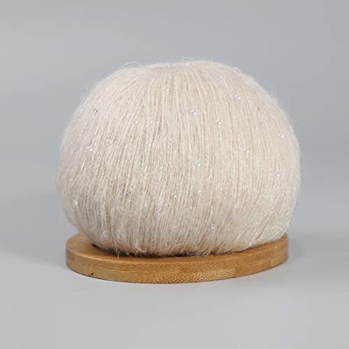 10 Stück Mohair-Garn zum Handstricken, DIY-Strickgarn mit Pailletten, Mohair-Garn auf Seide mit Schlaufengarn von ABNUM