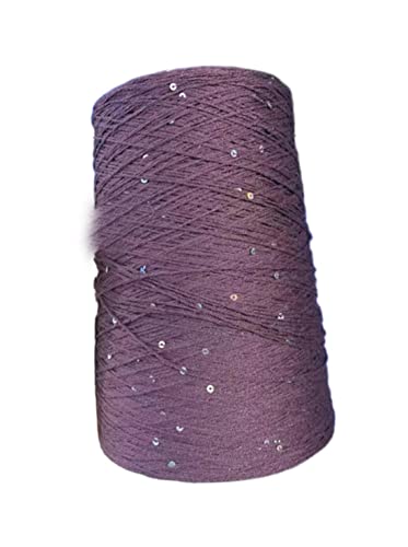 ABNUM 500 g, 2000 mm, Pailletten-Leinengarn zum Handstricken, Seiden-Spitzengarn zum Häkeln von glänzenden Pailletten, Linie zum Stricken, Faden 1 mm dick von ABNUM