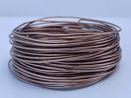 41015 Aluminiumdraht, eloxiert, 18 Gauge, 2,5 m, für Schmuckherstellung, Handwerk, DIY, 1 mm, Braun von ABOKOY