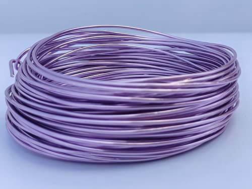 41022 Aluminiumdraht, eloxiert, 18 Gauge, 2,5 m, für Schmuckherstellung, Handwerk, DIY (1 mm, lila) von ABOKOY