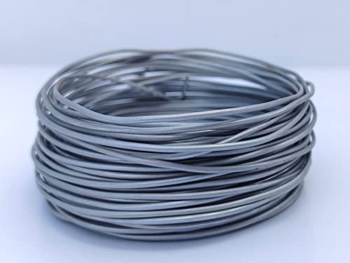 41521 eloxierter Aluminiumdraht, 15 mm, 12 m, für Schmuckherstellung, Handwerk, DIY (1,5 mm, natürliche Farbe, 41521) von ABOKOY