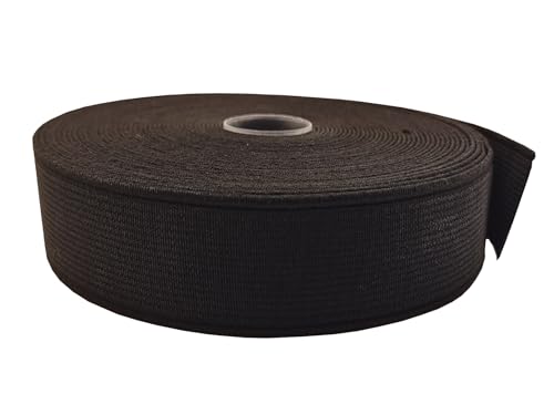 Elastische Bänder, 1,6 cm, schwer, dehnbar, 9,1 m zum Nähen von Hosen, Taillenbund, Basteln (schwarz, 131501) von ABOKOY