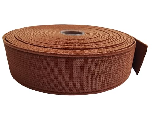Elastische Bänder, 1,9 cm, schwer, dehnbar, 9,1 m zum Nähen von Hosen, Taillenbund, Basteln (Braun, 132016) von ABOKOY