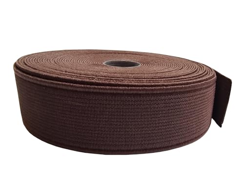 Elastische Bänder, 1,9 cm, schwer, dehnbar, 9,1 m zum Nähen von Hosen, Taillenbund, Basteln (dunkelbraun, 132015) von ABOKOY