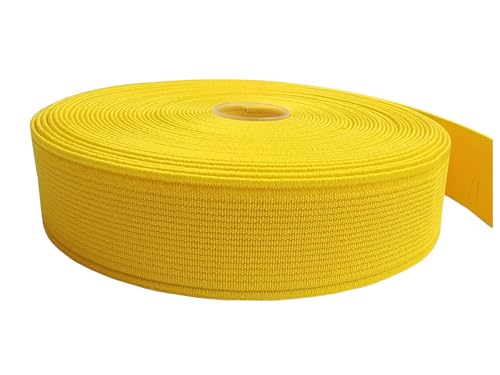 Elastische Bänder, 1,9 cm, schwer, dehnbar, 9,1 m zum Nähen von Hosen, Taillenbund, Basteln (gelb, 132019) von ABOKOY