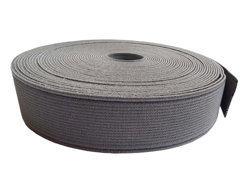 Elastische Bänder, 1,9 cm, schwer, dehnbar, 9,1 m zum Nähen von Hosen, Taillenbund, Basteln (grau, 132022) von ABOKOY