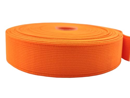 Elastische Bänder, 2,5 cm, schweres Stretchband, 9,1 m zum Nähen von Hosen, Taillenbund, Basteln (Orange, 132531) von ABOKOY