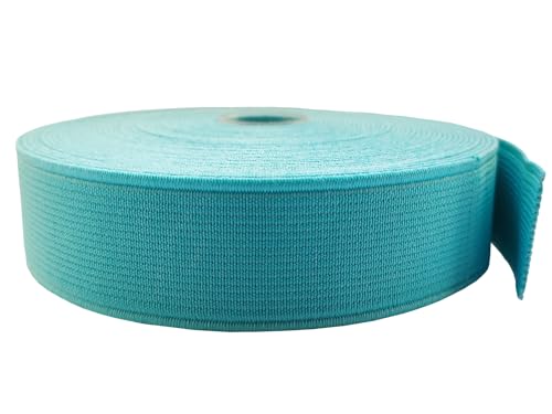 Elastische Bänder, 2,5 cm, schweres Stretchband, 9,1 m zum Nähen von Hosen, Taillenbund, Basteln (Türkis, 132504) von ABOKOY