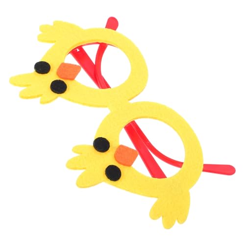 ABOOFAN 1 Paar Hühnchen Cartoon Brille Lustige Partybrille für Feste Foto Events und Bühnenaufführungen Passform Vielseitiges Accessoire mit Niedlichem Hühnchen Design für Feiern und von ABOOFAN