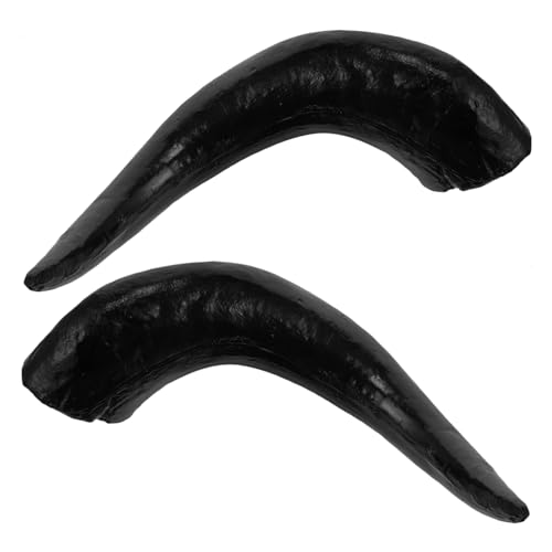 ABOOFAN 1 Paar Ox Horn Haarschmuck DIY Stierhorn Haarschleife für Halloween Kostüme Große Schwarze Hörner Zubehör für Kreative Bastelprojekte und Festliche Anlässe von ABOOFAN