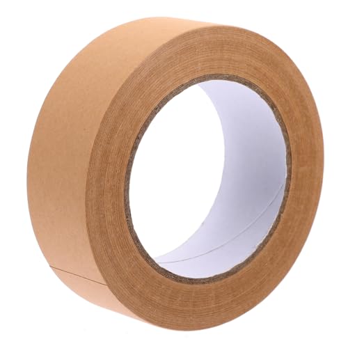 ABOOFAN 1 Rolle Dichtungsband durchsichtiges Verpackungsklebeband Abdeckband doppelseitiges Klebeband dünn Versandband für Karton Bandverpackung Kraftpapier Light Brown von ABOOFAN