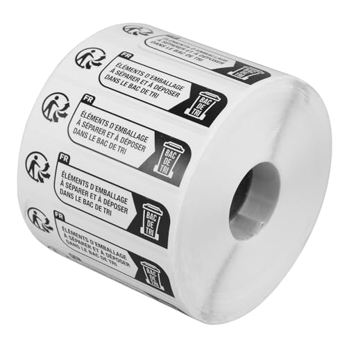 ABOOFAN 1 Rolle Etikettenaufkleber Recycling-Schild-Aufkleber drinnen Vinyl Aufkleber recyceln Etiketten für Müll Abfall Mülletiketten Aufkleber für Müllklassifizierungszeichen Papier von ABOOFAN