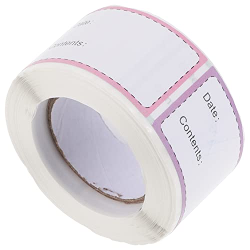 ABOOFAN 1 Rolle Food -Label -Aufkleber Etiketten Schild für Essen Kühlschrank Name klebrig weiße Aufkleber zur Beschriftung Gefrierschranketikett Lebensmittelprotokolletikett Papier Bunt von ABOOFAN