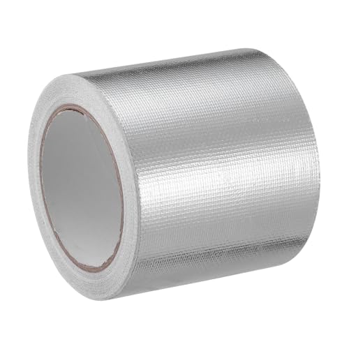 ABOOFAN 1 Rolle Glasfasergewebe-Aluminiumfolienband Garage Beständig Hitze Isolierung feuerfestes klebeband hochtemperatur klebeband Wärmeschalldämmwagen feuerhemmendes Klebeband Silver von ABOOFAN
