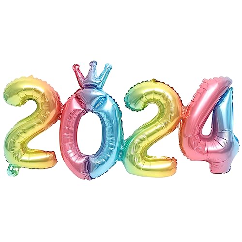 ABOOFAN 1 Satz 2024 2024 Aluminiumfolienballon Goldene Jumbo-ballons Ballon 2024 Folienballons Für Das Neue Jahr Frohes Neues Jahr Ballons Luftballons Für Silvester Ruskin Gedenken 3d von ABOOFAN