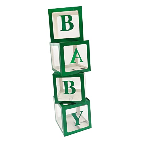 ABOOFAN 1 Satz Babyballonboxen für Babypartys Transparente Boxen mit Buchstaben für Geburtstagsfeiern und Shower Dekorationen Einfach Aufzubauen Wiederverwendbar für Besondere Anlässe von ABOOFAN