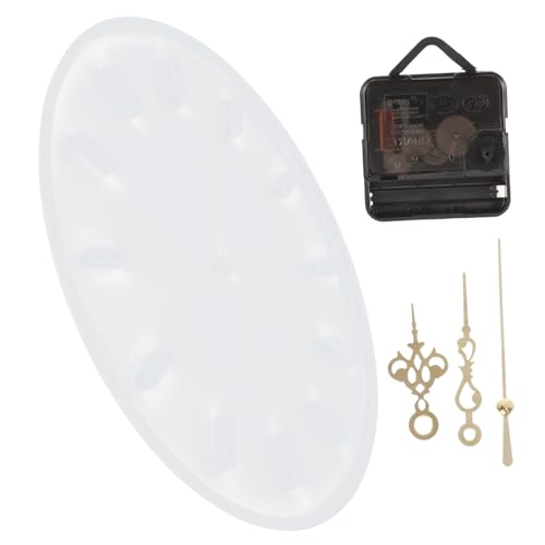 ABOOFAN 1 Satz DIY Silikonform für Runde Uhr Epoxidharz Gießform mit Uhrwerk und Goldenen Zeigern für Kreative Bastelprojekte Langlebig und Einfach zu Handhaben von ABOOFAN