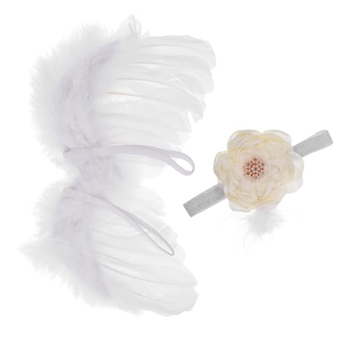 ABOOFAN 1 Satz Flügel Kostümset für Neugeborene Fotorequisiten mit Stirnband Leicht und Langlebig für Fotoshootings und Cosplay Weißes Design ABOOFAN 1 Satz Flügel Kostümset für Neugeborene Fotorequisiten mit Stirnband Leicht und Langlebig für Fotoshootings und Cosplay Weißes Design von ABOOFAN