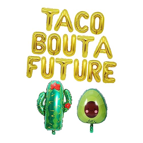 ABOOFAN 1 Satz Hawaii Party Luftballons Avocado Kaktus Ballons für Sommerfeiern Taco Party Hochwertige Aluminiumfolie für Hochzeiten Geburtstagsfeiern und Feste von ABOOFAN