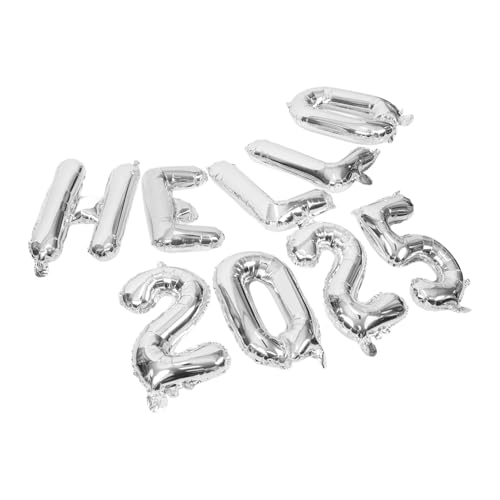 ABOOFAN 1 Satz Hello Folienballons Neujahrsdekorationen Dekorative Ballons für Partys Silberne Luftballons für Festliche Anlässe und Feierlichkeiten Partyrequisiten für Unvergessliche von ABOOFAN