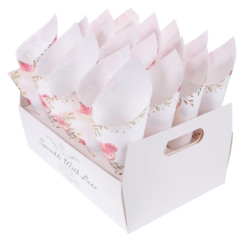 ABOOFAN 1 Satz Hochzeits Konfetti Set mit Löchern und Halter Papierkegel für Blütenblätter Konfetti und Cupcakes Stilvolle Dekoration für Feiern ABOOFAN 1 Satz Hochzeits Konfetti Set mit Löchern und Halter Papierkegel für Blütenblätter Konfetti und Cupcakes Stilvolle Dekoration für Feiern von ABOOFAN