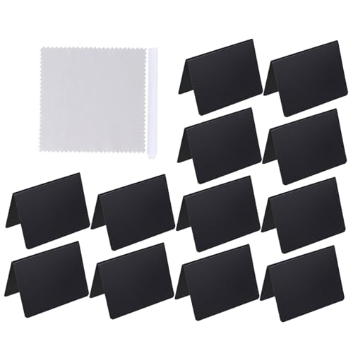 ABOOFAN 1 Satz Löschbare Preisschildkarte Lebensmitteletiketten für Partybuffets Lebensmittelzeichen Tags kleine Einzelhandelsschilder Message-Board-Ornament Kleine Tafel Plastik Black von ABOOFAN