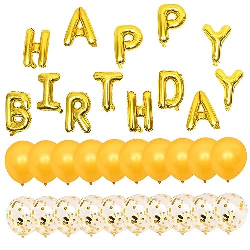ABOOFAN 1 Satz Luftballons für Geburtstagsfeiern Folienballons mit Happy Birthday Schriftzug Dekoration für Kindergeburtstag Hochzeiten und Feste ABOOFAN 1 Satz Luftballons für Geburtstagsfeiern Folienballons mit Happy Birthday Schriftzug Dekoration für Kindergeburtstag Hochzeiten und Feste von ABOOFAN