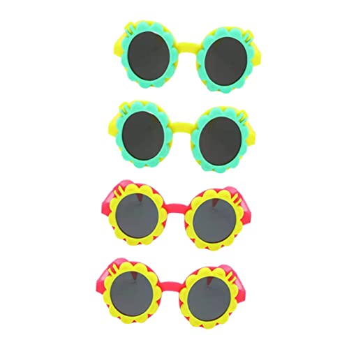 ABOOFAN 1 Satz Sonnenblumen Klapp Sonnenbrille Für Lustige Partybrillen Fotorequisite Mit Gelbem Deckel Mit Grünem Deckel Kreative Und Sichere Sonnenbrillen Für Feste Und 4 Stück von ABOOFAN