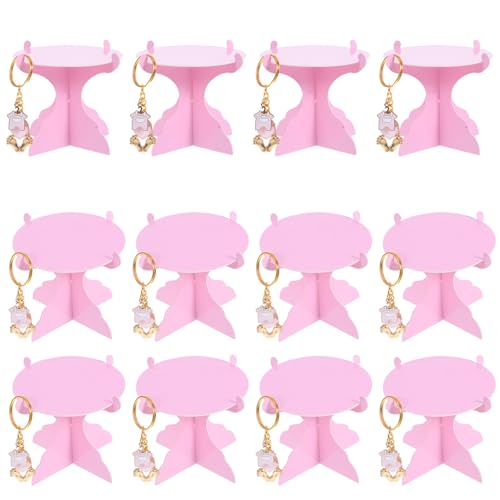 ABOOFAN 1 Set Babyparty Party Dekorationen Legierung Fußabdruck Schlüsselketten Mini Cupcake Organizer Für Geschlecht Enthüllung Geschlecht Enthüllung Foto -requisiten von ABOOFAN