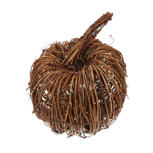 ABOOFAN 1 Stück Simuliertes Rattan Kürbis Dekoratives Tischornament für Herbst und Halloween Dekoration Handgefertigt für Partys und Festliche Anlässe von ABOOFAN