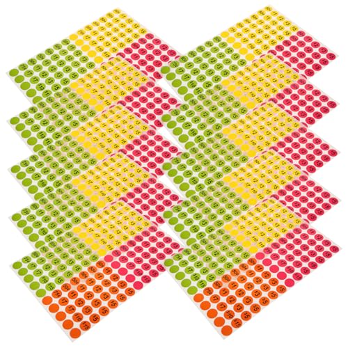 ABOOFAN 10 Blatt Bunte Selbstklebende Preisaufkleber Rund für Einzelhandel Supermarkt Kleine Geschäfte Auffällige Preisschilder Einfach Anbringbar Vielseitig Einsetzbar für ABOOFAN 10 Blatt Bunte Selbstklebende Preisaufkleber Rund für Einzelhandel Supermarkt Kleine Geschäfte Auffällige Preisschilder Einfach Anbringbar Vielseitig Einsetzbar für von ABOOFAN