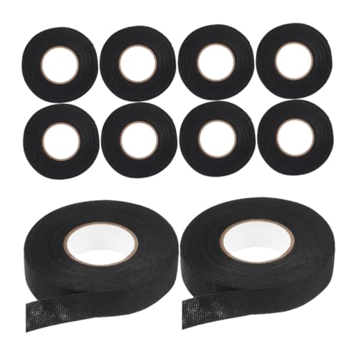 ABOOFAN 10 Rollen Kabelbahn hitzebeständiges klebeband Hochtemperatur-Elektroband Isolierband Draht Kabelband Stoffband Klebeband für Autokabel Stoff-Elektroband Polyestertuch Black ABOOFAN 10 Rollen Kabelbahn hitzebeständiges klebeband Hochtemperatur-Elektroband Isolierband Draht Kabelband Stoffband Klebeband für Autokabel Stoff-Elektroband Polyestertuch Black von ABOOFAN