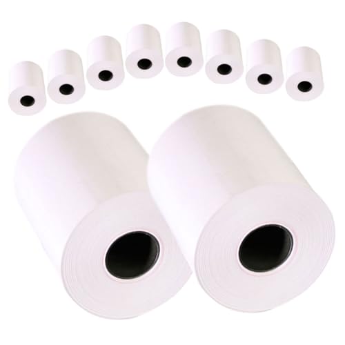 ABOOFAN 10 Rollen Kassendruckpapier Thermopapier Thermodrucker Quittungspapier Kopierpapier Kreditkartendruckpapier Thermoetikettendruckerpapier Thermoetiketten Weiß von ABOOFAN