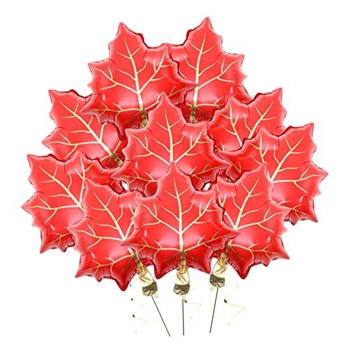 ABOOFAN 10 Stück Ahornblatt Folienballons Dekorative Luftballons für Thanksgiving Feiern Herbst Party Dekoration Leuchtendem Ahornrot für Unvergessliche ABOOFAN 10 Stück Ahornblatt Folienballons Dekorative Luftballons für Thanksgiving Feiern Herbst Party Dekoration Leuchtendem Ahornrot für Unvergessliche von ABOOFAN